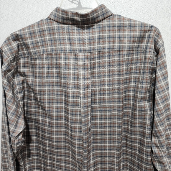 Roundtree Yorke Gold Label Long Sleeve Button Up Plaid Shirt Mens Sz XL Non Iron - Picture 13 of 15